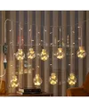 3 Metre 10 Toplu Perde LED Işık - Gün Işığı Şeffaf Dekoratif Aydınlatma - 8 Fonksiyonlu Led