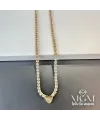 3 Mm Zirkon Taşlı Pirinç Kolyeler 40+5 Cm Uzatma Payı - Kl0082