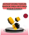 3 Parça Matkap Ucu Temizlik Fırçası Dayanıklı Naylon Kıllı