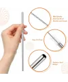 3 Parça Paslanmaz Çelik Pipet Seti