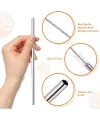 3 Parça Paslanmaz Çelik Pipet Seti