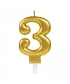 3 Rakam Mum Gold Renk