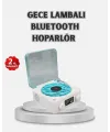 3-ü-1 Gece Işığı Bluetooth Hoparlör Dijital Saat Vintage Plak Çalar Tasarımlı