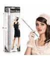 30 cm Gümüş Payetli Sigara Tutacağı – 1920’ler Gatsby Parti Aksesuarı
