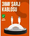 30w Type-c Lightning Hızlı Şarj Kablosu 1.2m İphone Uyumlu