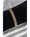 ietaks™ 316L Çelik 7 mm Kalınlıkta Gold Renkli Erkek Bileklik