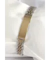 ietaks™ 316L Çelik Gold Gümüş Renk Kalın Zincir Künye Model Erkek Bileklik