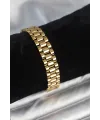 ietaks™ 316L Çelik Gold Renk 12 mm Kalınlık Erkek Bileklik