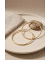 316L Çelik Gold Renk 56 mm Halka Küpe