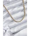 316L Çelik Gold Renk 60 cm Burgu Model Kadın Kolye