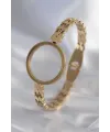 ietaks™ 316L Çelik Gold Renk Arpa İşleme Açılabilir Fanus Model Kadın Kelepçe