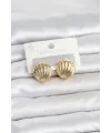 316L Çelik Gold Renk Deniz Kabuğu Model Kadın Küpe