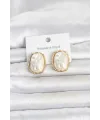 316L Çelik Gold Renk İnci Model Vintage Kadın Küpe