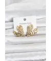 316L Çelik Gold Renk Kalp Model Kadın Küpe