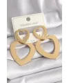 316L Çelik Gold Renk Kalp Model Kadın Küpe