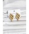 316L Çelik Gold Renk Motif Model Kadın Küpe