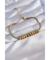 316L Çelik Gold Renk Oval Figürlü Bileklik TJ-BB6096