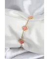ietaks™ 316L Çelik Gold Renk Pembe Baby Boy Yonca Kadın Bileklik