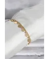 316L Çelik Gold Renk Pullu Model Kadın Bileklik
