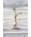 316L Çelik Gold Renk Pullu Model Kadın Bileklik