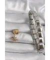 ietaks™ 316L Çelik Gold Renk Sallantı Zirkon Taşlı Göz Model Nomination Charm