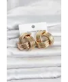316L Çelik Gold Renk Sarmal Model Kadın Küpe