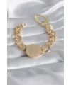 ietaks™ 316L Çelik Gold Renk Tam Altın Model Samanyolu Kadın Bileklik