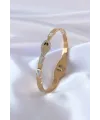 ietaks™ 316L Çelik Gold Renk Yılan Model Zirkon Taş Detay Kadın Kelepçe