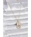 ietaks™ 316L Çelik Gold Renk Zincir Akrep Burcu Zirkon Taşlı Kadın Kolye