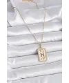 ietaks™ 316L Çelik Gold Renk Zincir Balık Burcu Zirkon Taşlı Kadın Kolye