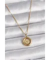 ietaks™ 316L Çelik Gold Renk Zincir Gold Altın Model Kadın Kolye