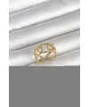 316L Çelik Gold Renk Zincir Model Kadın Yüzük