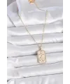 ietaks™ 316L Çelik Gold Renk Zincir Yengeç Burcu Zirkon Taşlı Kadın Kolye