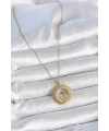 ietaks™ 316L Çelik Gold Renk Zincir Zirkon Taşlı Nova Yıldız Model Kadın Kolye
