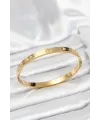 ietaks™ 316L Çelik Gold Renk Zirkon Taşlı 65 mm Kadın Kelepçe Bileklik