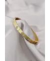 ietaks™ 316L Çelik Gold Renk Zirkon Taşlı Bileklik