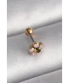 ietaks™ 316L Çelik Gold Renk Zirkon Taşlı Çiçek Tragus Piercing