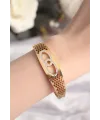 ietaks™ 316L Çelik Gold Renk Zirkon Taşlı Kadın Kelepçe Bilezik