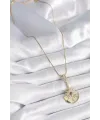 ietaks™ 316L Çelik Gold Renk Zirkon Taşlı Yıldız Model Kadın Kolye