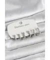 316L Çelik Gümüş Renk 6lı Set Kalp Form Kadın Küpe