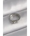 ietaks™ 316L Çelik Gümüş Renk Kare Zirkon Taşlı Tragus Piercing