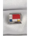 ietaks™ 316L Çelik Gümüş Renk Karışık Renk Portre Model Nomination Charm