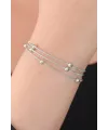 ietaks™ 316L Çelik Gümüş Renk Minimal Top Figür Kadın Bileklik