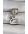 ietaks™ 316L Çelik Gümüş Renk Sallantı Beyaz Kuğu Model Nomination Charm