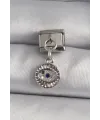 ietaks™ 316L Çelik Gümüş Renk Sallantı Zirkon Taşlı Göz Model Nomination Charm