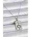 ietaks™ 316L Çelik Gümüş Renk Zincir Akrep Burcu Zirkon Taşlı Kadın Kolye