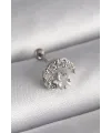 ietaks™ 316L Çelik Gümüş Renk Zirkon Taşlı Ay Yıldız Tragus Piercing