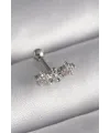 ietaks™ 316L Çelik Gümüş Renk Zirkon Taşlı Çiçek Tragus Piercing