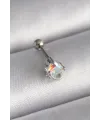 ietaks™ 316L Çelik Gümüş Renk Zirkon Taşlı Kalp Tragus Piercing