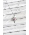 ietaks™ 316L Çelik Gümüş Renk Zirkon Taşlı Kutup Yıldızı Model Kadın Kolye